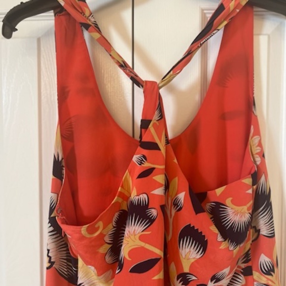 J Crew Dress Y back Orange 12 - Picture 7 of 8